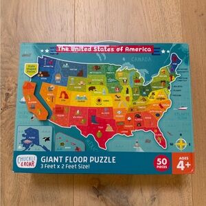 Chuckle & Roar Giant Floor Puzzle - Colorful USA Map